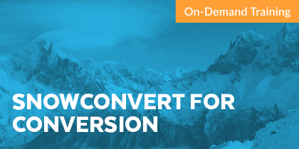 SnowConvert for Conversion